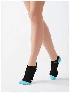 Комфортные носки с ярким контрастным принтом в виде полос и удобной резинкой выполнены из хлопка Minimi JSMINI ACTIVE 4500 (5 пар) nero